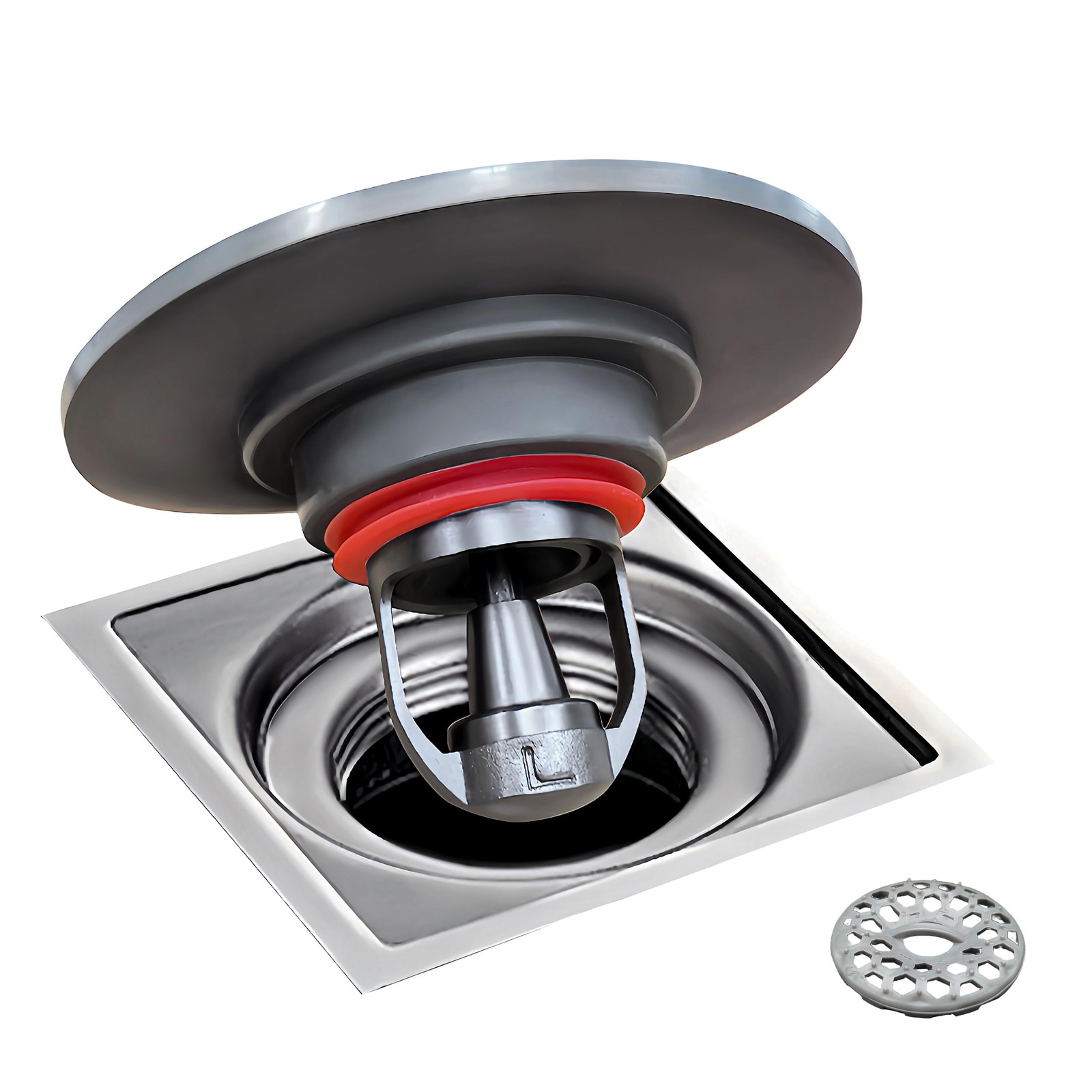 Shower Drain backflow Preventer, Odor-Proof core, 1.5”-3.9”, Black