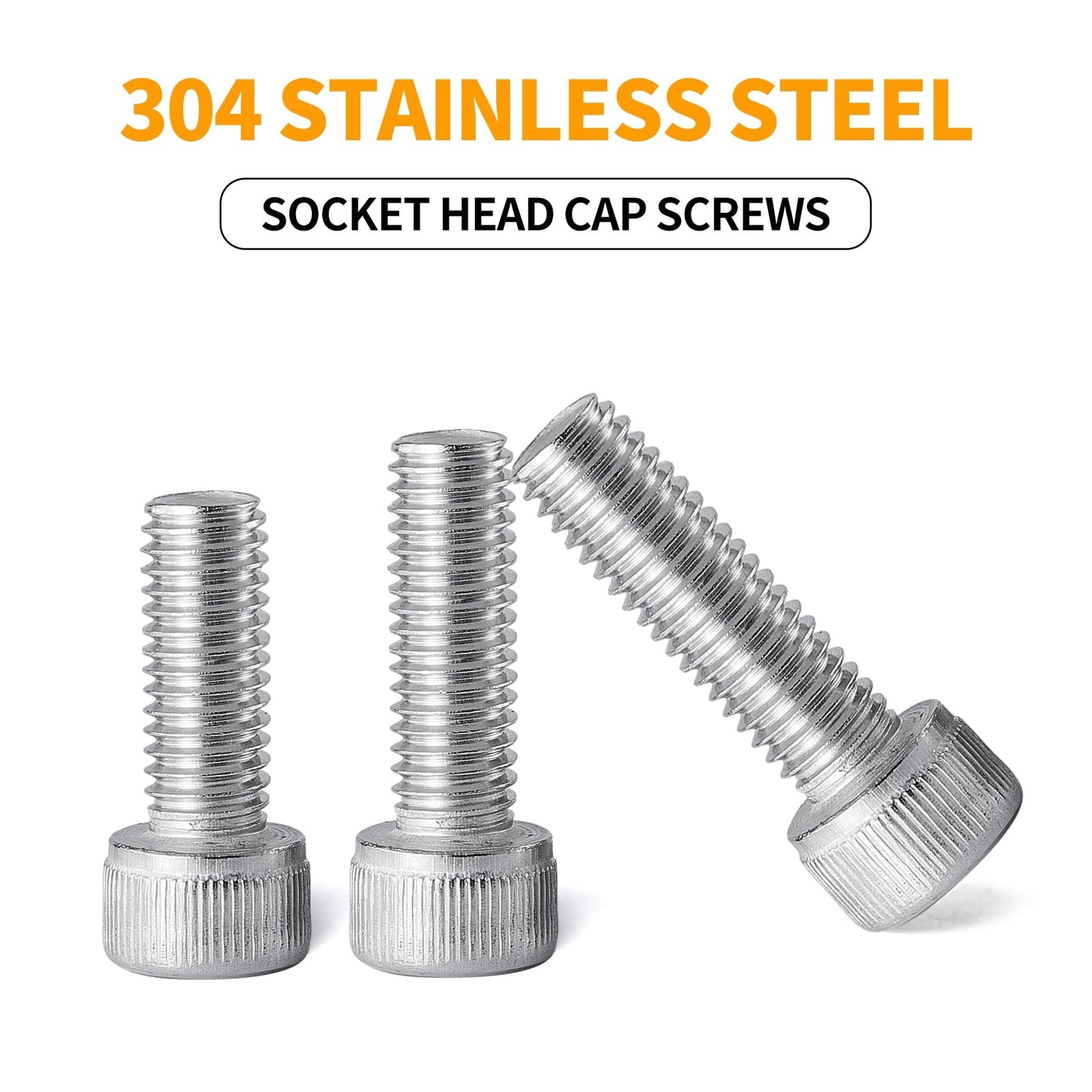 M6-1.0 x 60mm Socket Head Cap Screws Bolts, 304 Stainless Steel (A2-70), Alle…