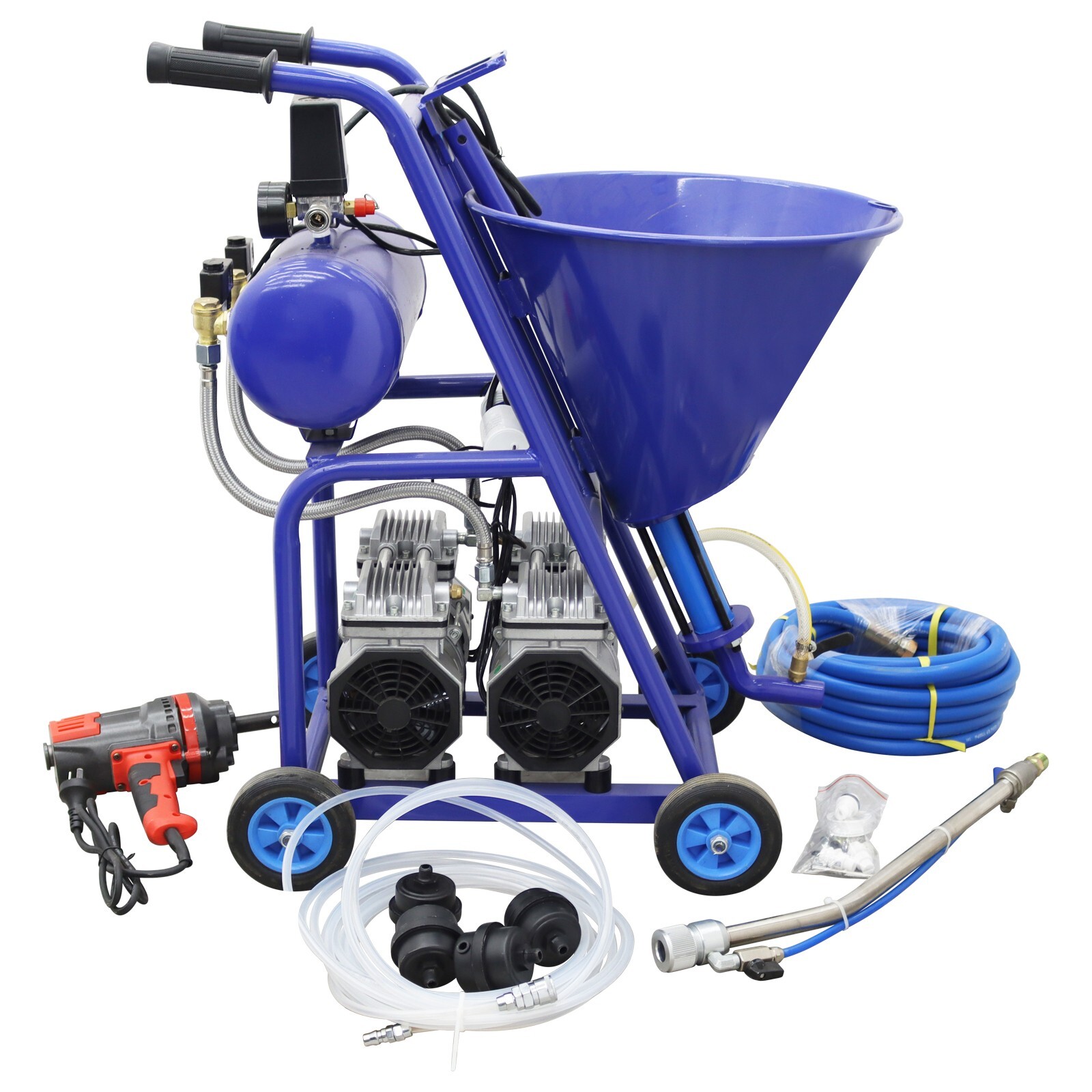 Electric 50L Hopper Paint Putty Cement Grouting Spraying Machine 1-10L/min 220V