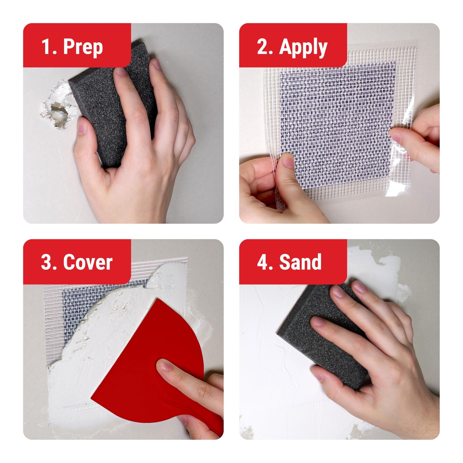 MaxPatch® 6 in. x 6 in. Aluminum Self-Adhesive Wall Repair Patch (3-Pack) &