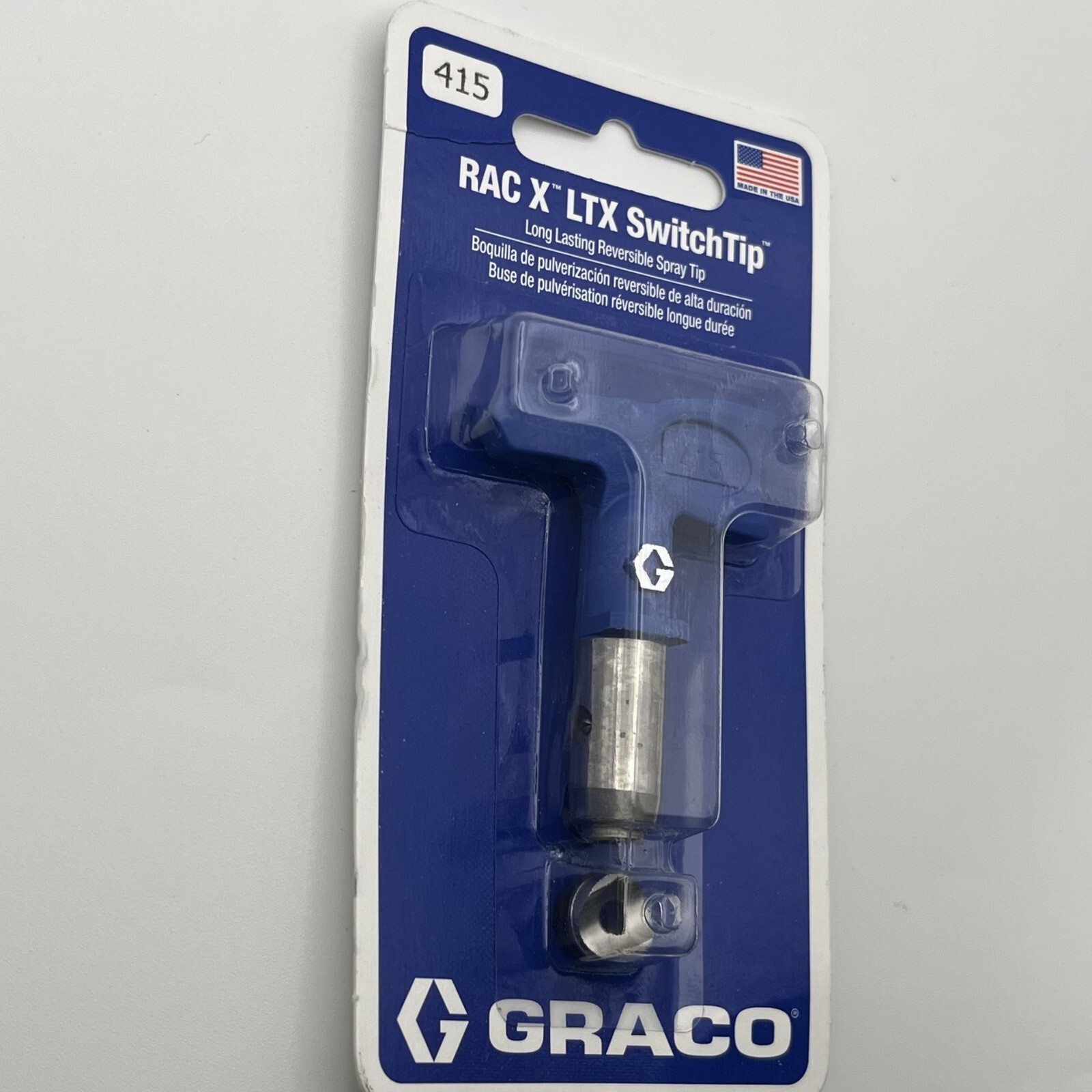 Graco LTX415 Airless Reversible Paint Spray Swichtip Sz 0.015 In Pattern 8-10 In