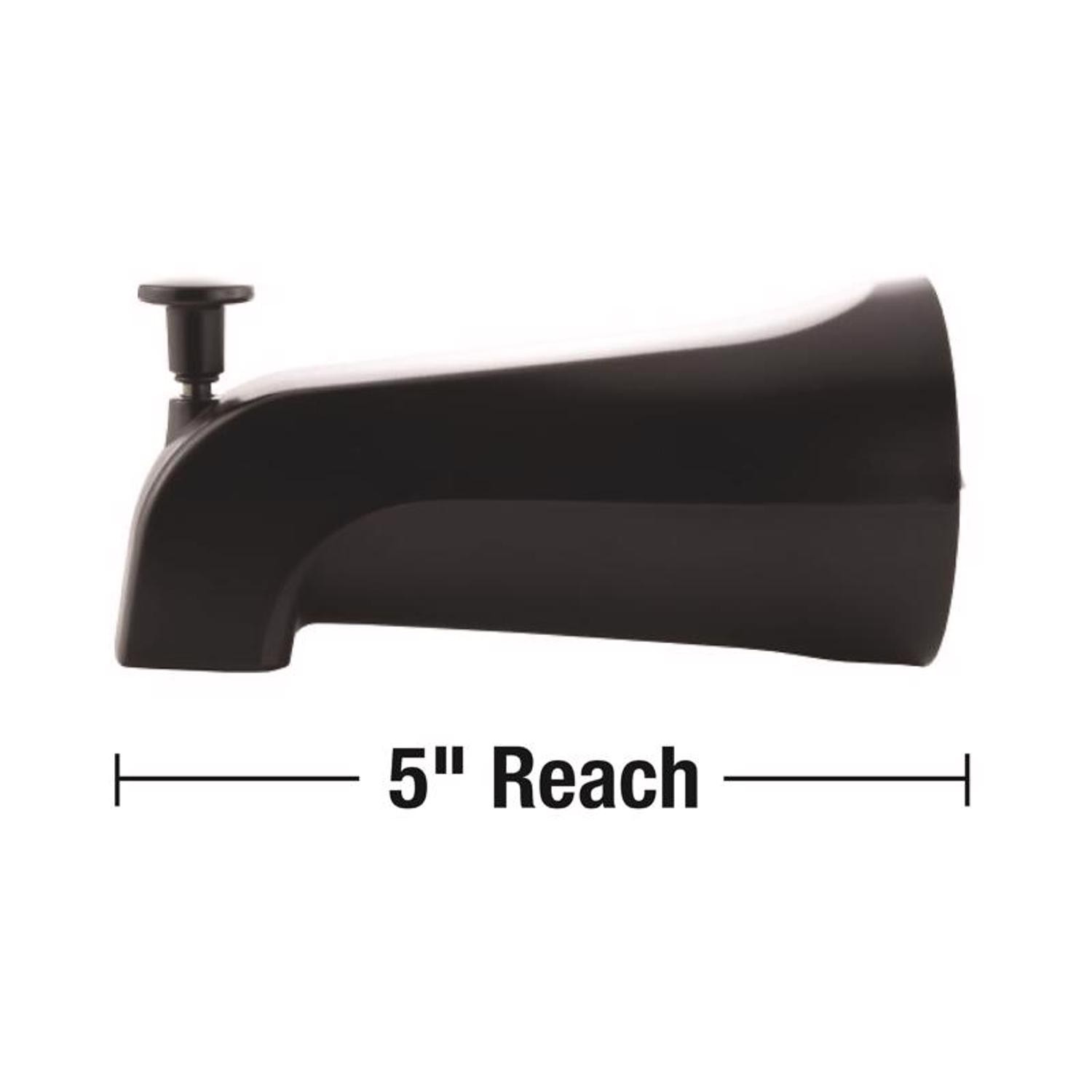Danco 9D00011079 Black Diverter Spout Matte Metal Tub and Shower Faucet