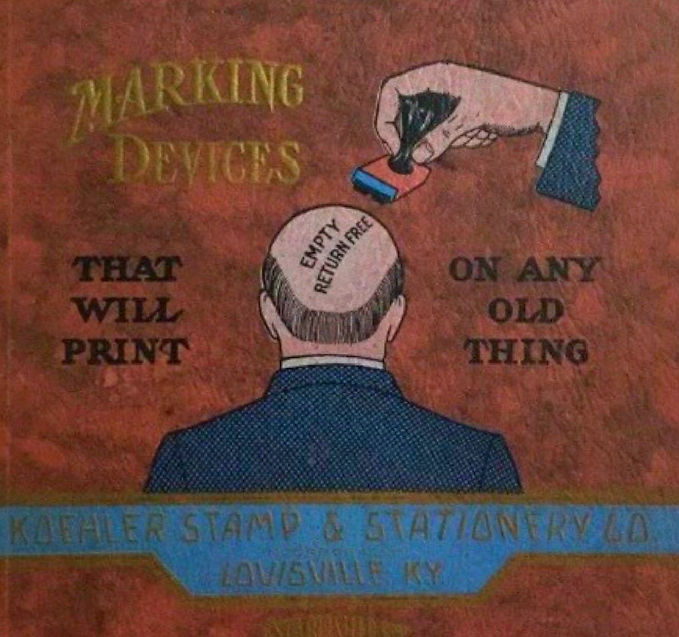 Lexington Ky 1920’S American Contractor J B Kidd Brass Advertising Sign
