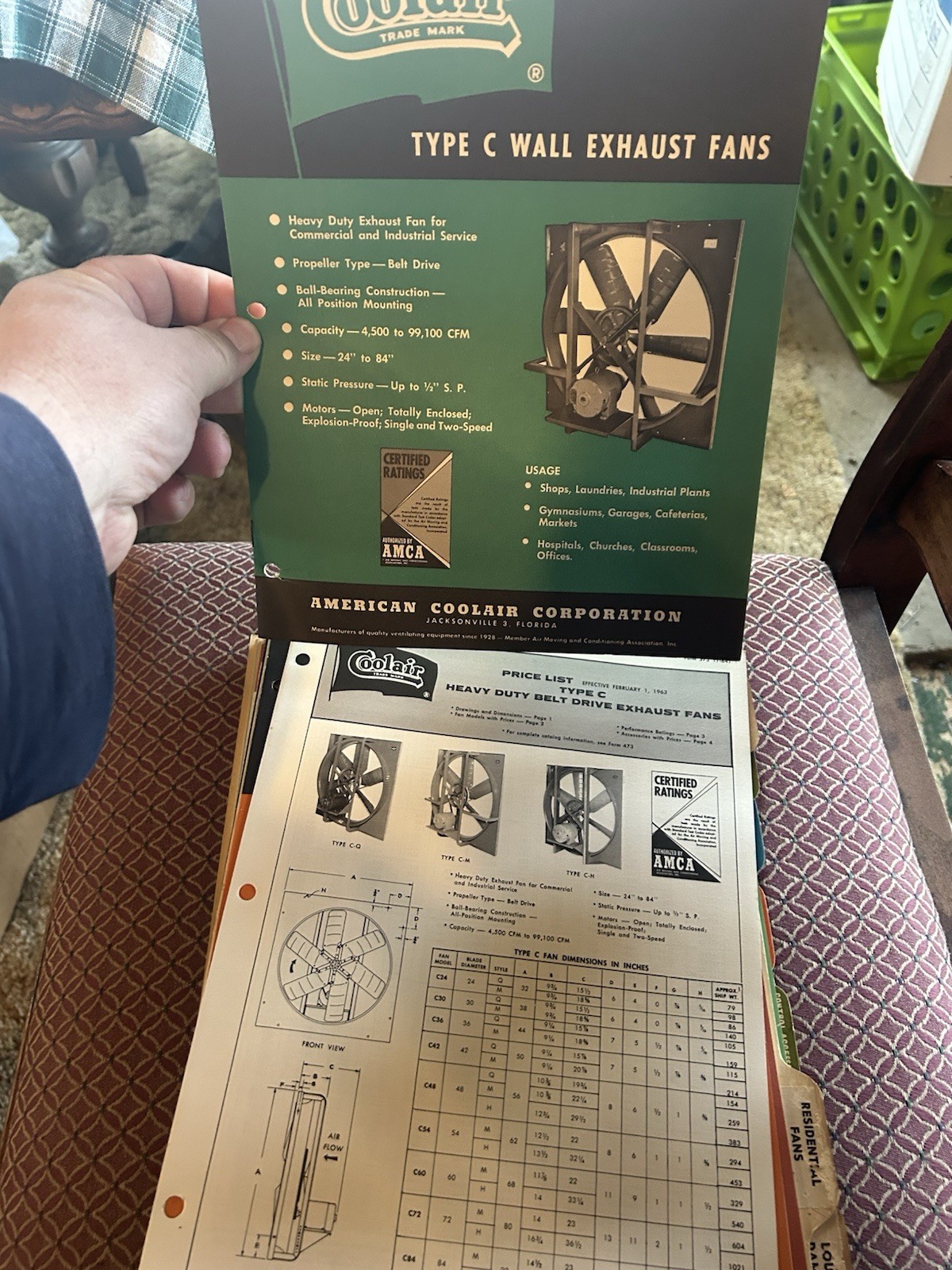 1960s Lot Of Jenn-Air; Coolair; Air Guide Advertising Louver Dampener Venting