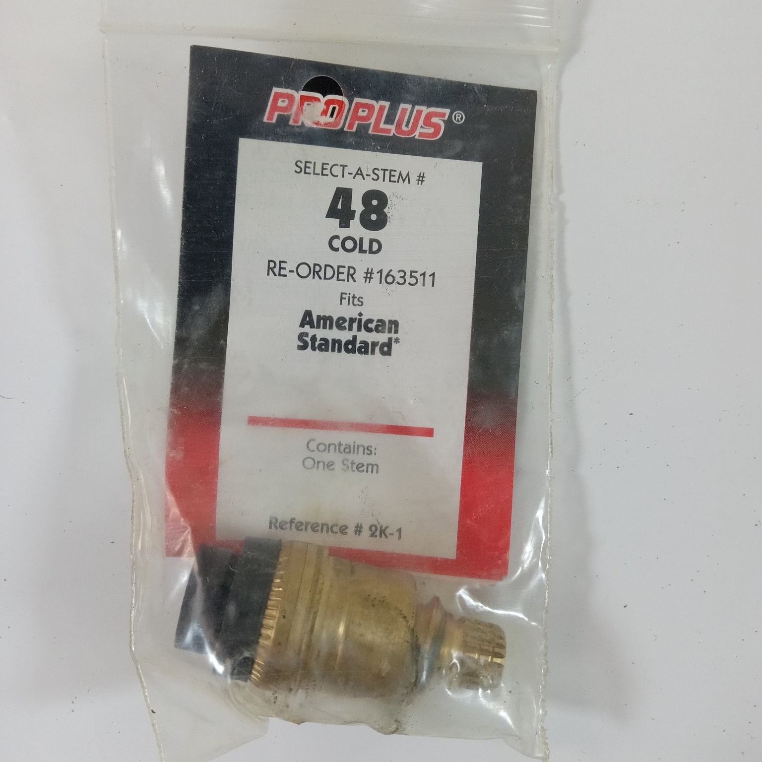 Proplus Select-A-Stem 48 Cold Faucet Stem Fits American Standard