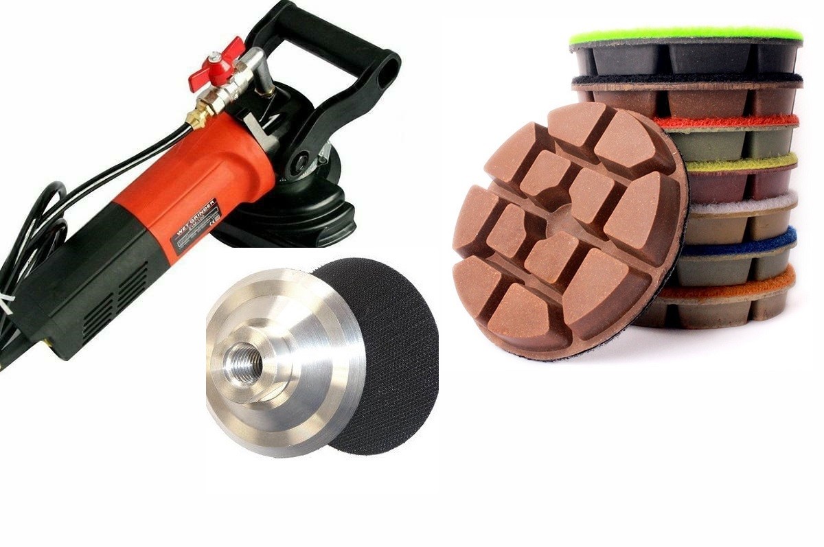 Wet Polisher Diamond stone marble granite concrete Floor renew polishing pad Kit