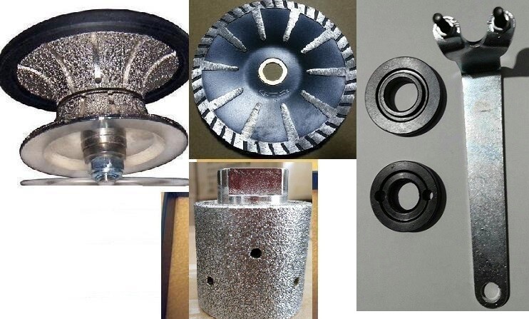 1 1/2″ Full Bullnose V40 profiler 2″ Grinding Drum Convex Blade stone concrete
