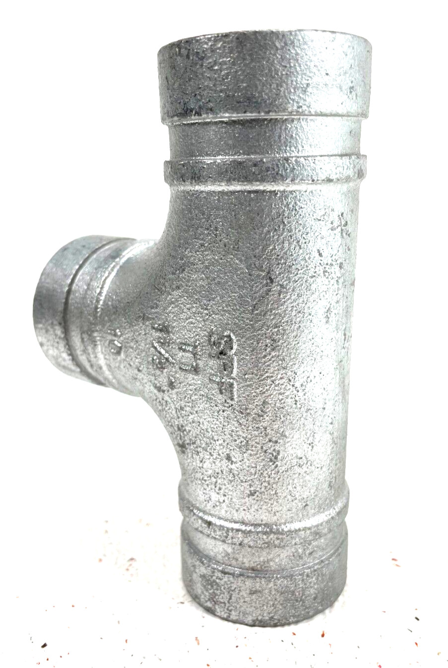 SPF Style T1 Straight Tee 1-1/2″ Galvanized Grooved End IPS Pipe Size Fitting