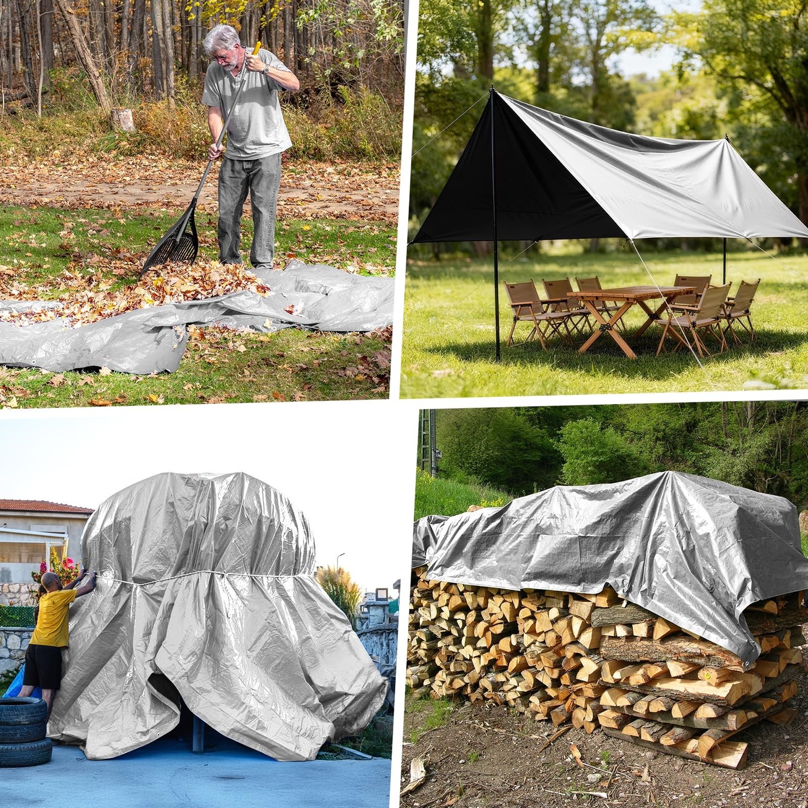 Winpull Tarp 10×20 Feet 14 Mil Heavy Duty Waterproof Tarp, Large Multipurpose…