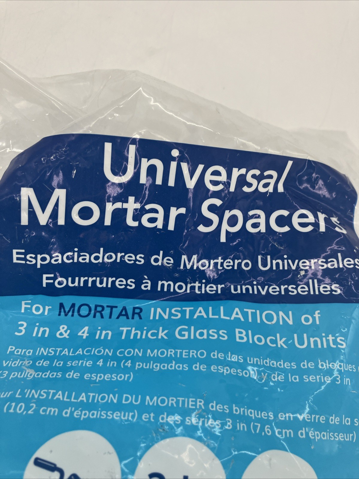 Seves Glass Block Universal Mortar Spacers For 3in And 4in Glass Block Spacers
