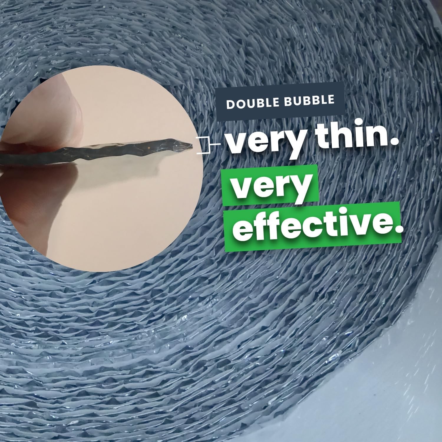 Double Bubble Insulation Roll 48″ x 75′ (300 sq. ft.), 6.35mm Thick