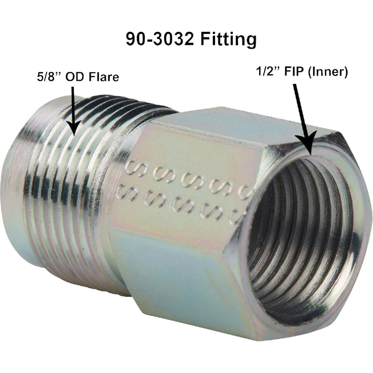 Dormont 5/8 In. OD Male Flare x 1/2 In. FIP Zinc-Plated Carbon Steel Adapter Gas