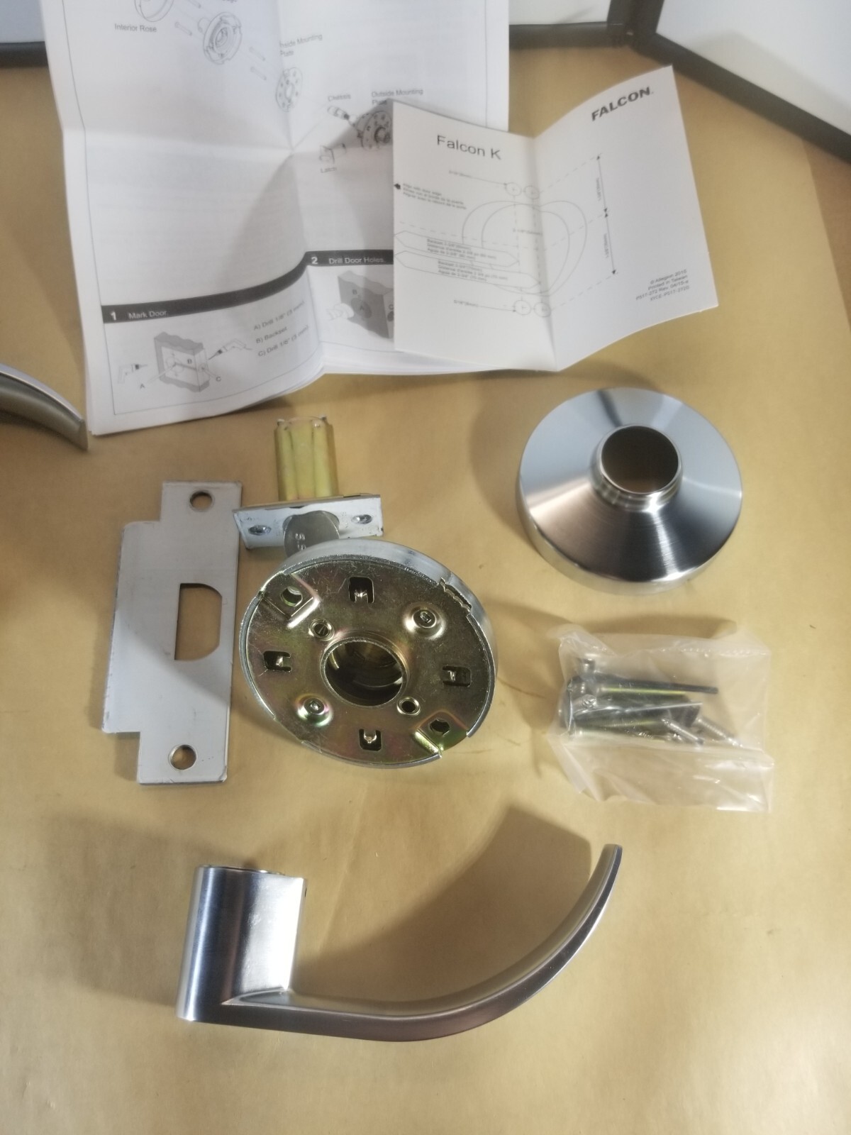 Falcon K511 LD Quantum 626 Satin Chrome Grade 1 Entry/Office Lock Without Core