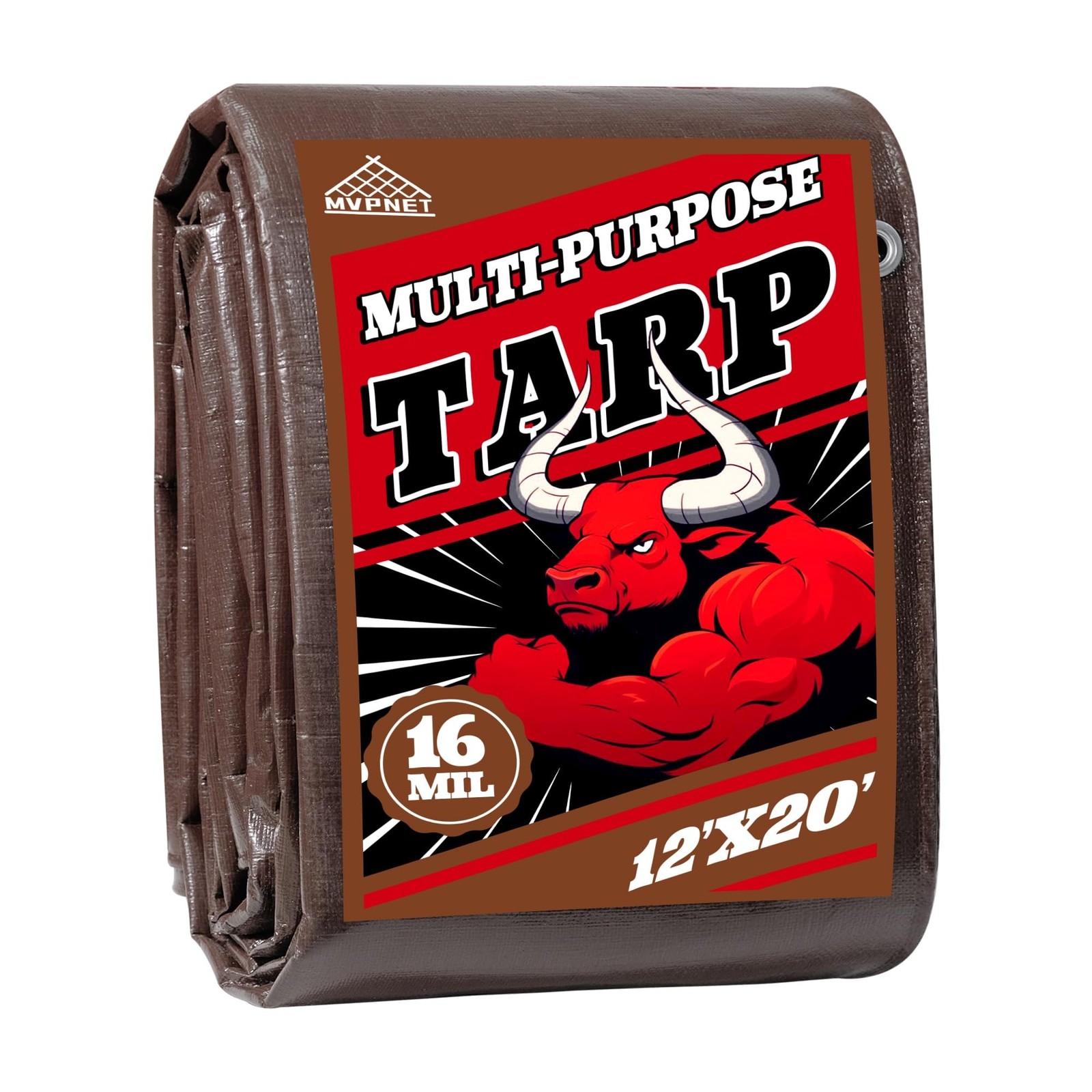 Tarp 12×20 ft Super Heavy Duty 16mil 100% Waterproof,Uv Resistant,High Durabi…