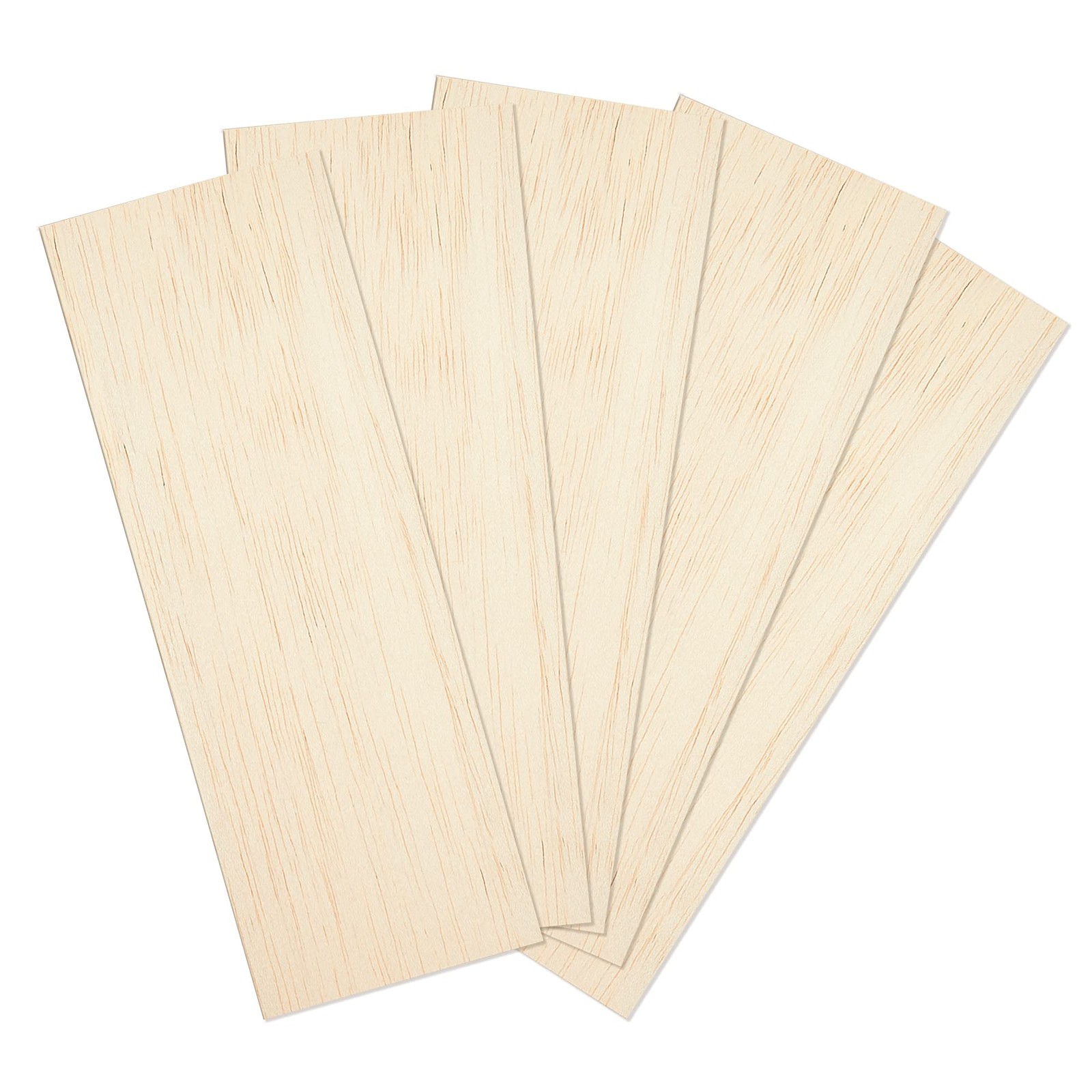 Balsa Wood Sheets 1/8″ Inch Thick 12″ x 4″ Unfinished Wooden Board by 5 Pack