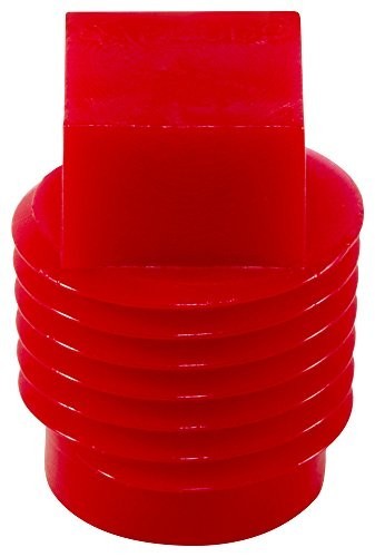 Plastic Threaded Pipe Plug 3/8″ NPT – Tapered & Straight, Leak Prevention, Red (