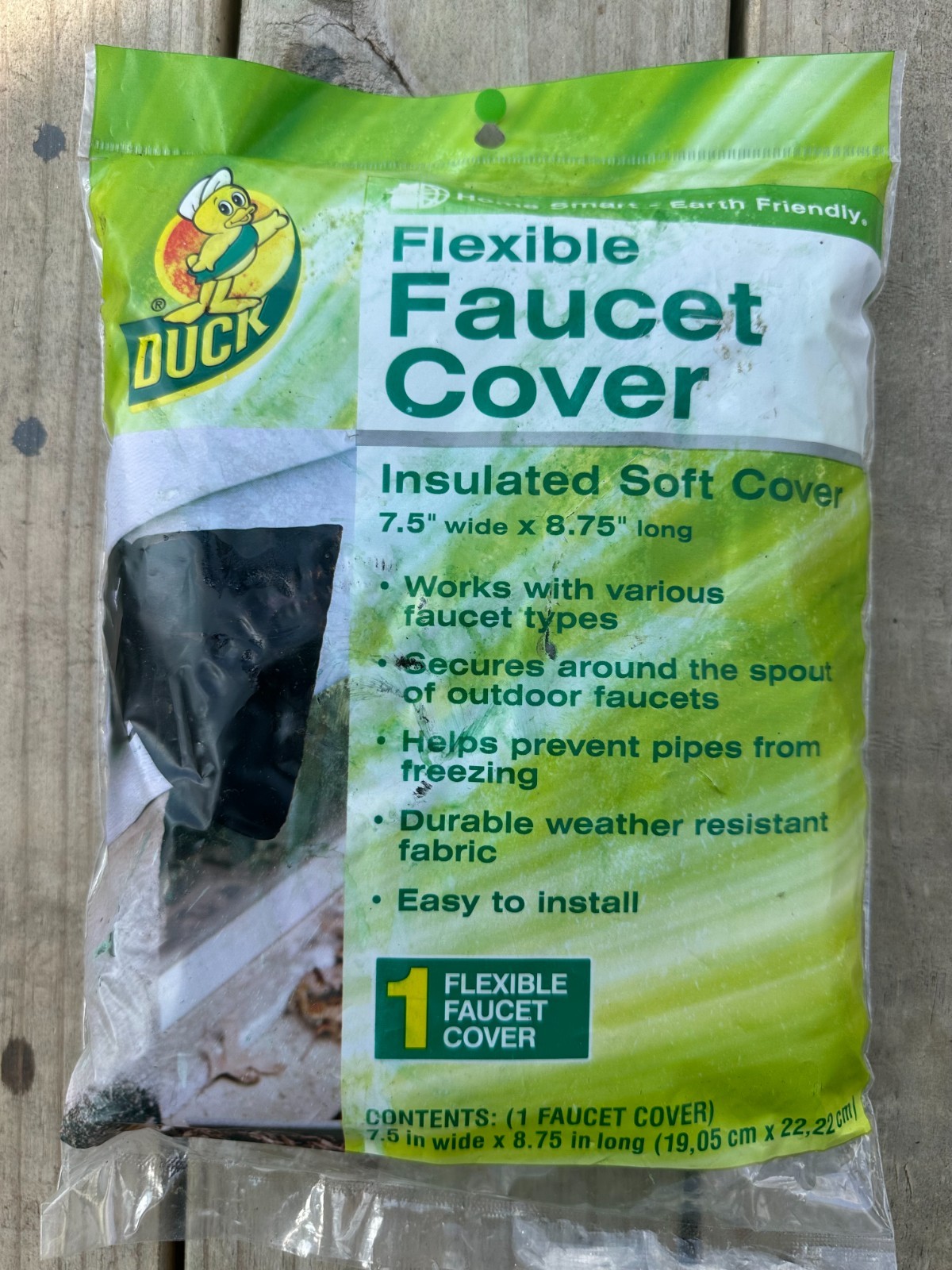 Duck Brand Insulated Soft Flexible Faucet Cover Easy To Install 7.5in X 8.75in