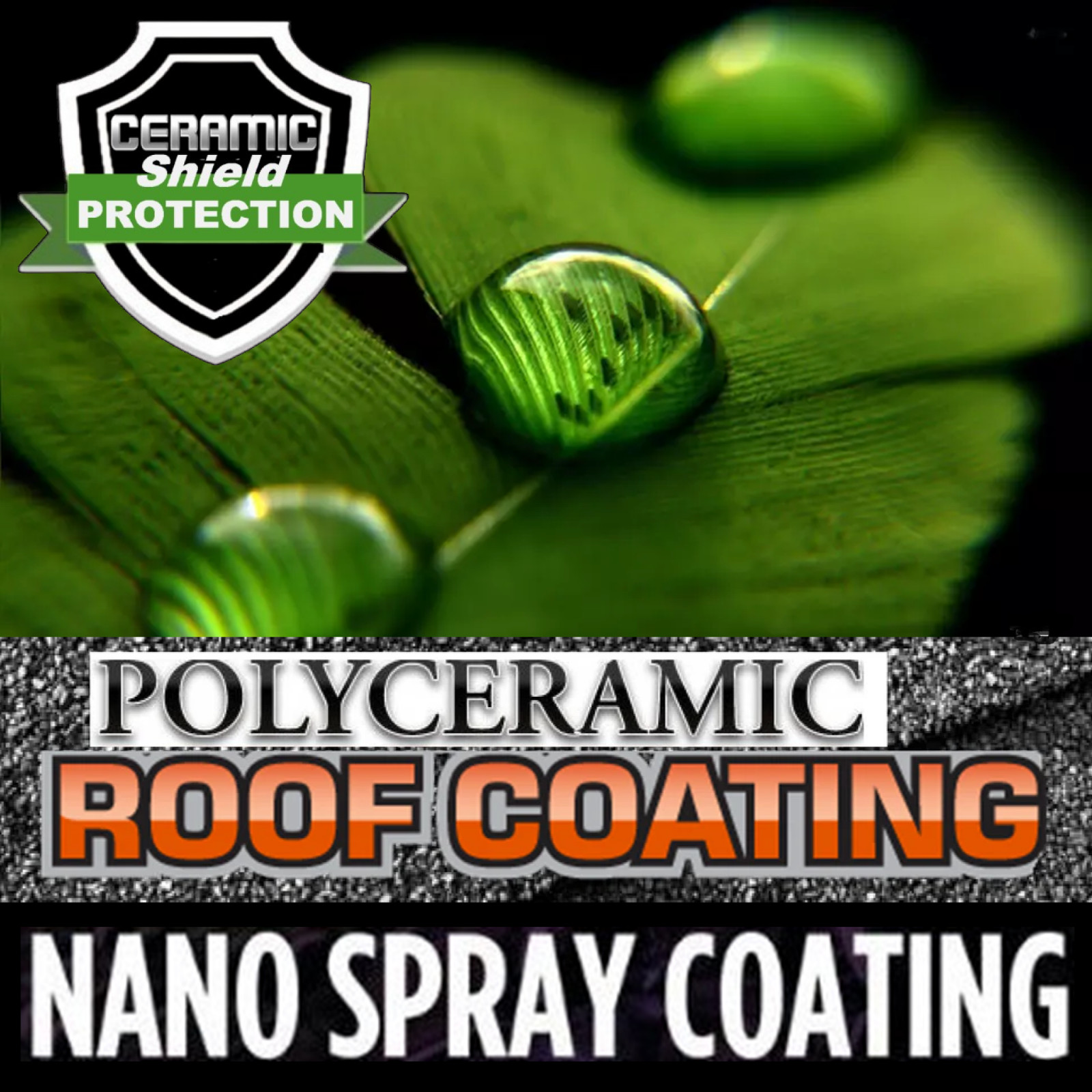 NANO ROOF COATING ’10 YEAR CLEAR SEALER STAIN UV PROTECTION ASPHALT SHINGLES