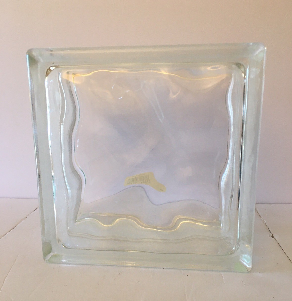 Pittsburgh Corning Decora Glass Block 8X8X4″ RETIRED New Wavy Brick NOS USA