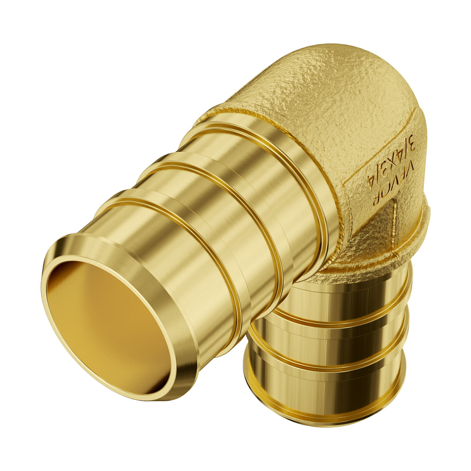 Pipe Fittings 3/4″ 45PCS (Straight,Elbows,Tees) Brass Push-Fit for Air