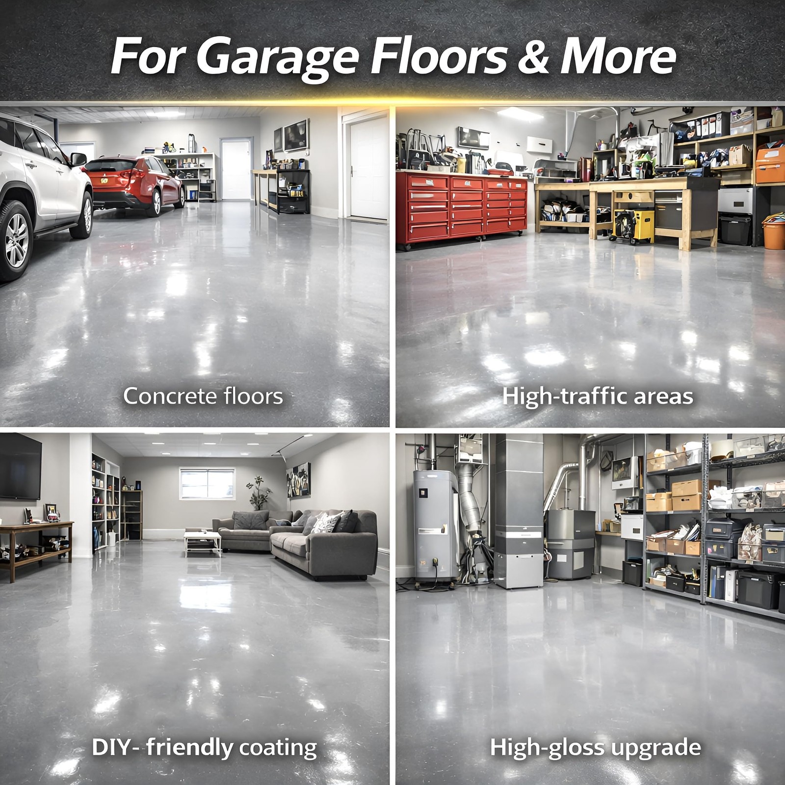 matvio 2-Part Epoxy Floor Coating | 1.06 140 Fl Oz (Pack of 1), LIGHT GREY