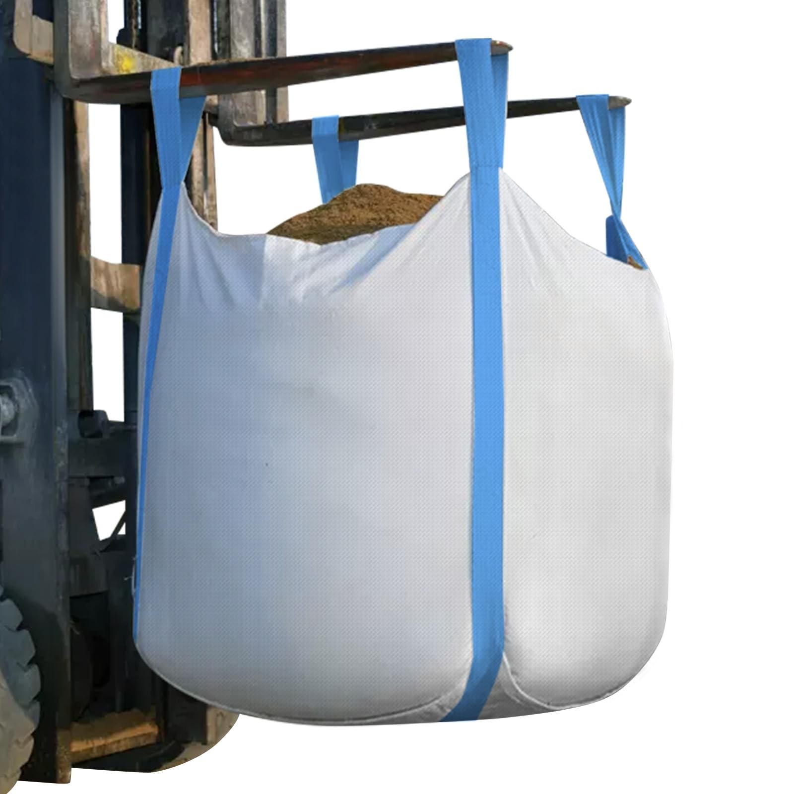 10 Pack FIBC Bulk Bag, 1.5 Ton Bag, 35″L x 35″W x 43″H, 3300lbs SWL, Duffle T…