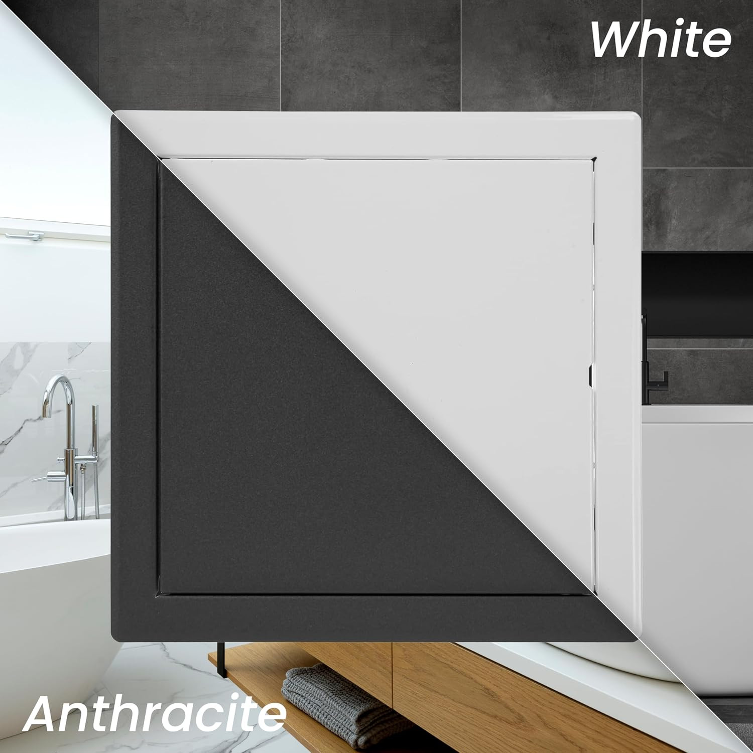 10×20 Inch Access Panel for Drywall – White Steel Cover with Latch