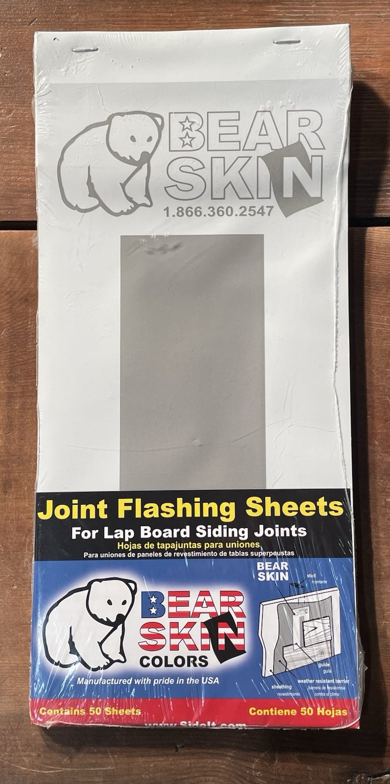 Bear Skin Joint Flashing Sheets / Lap Board Siding Joints, 50 Sheets New! In Pkg