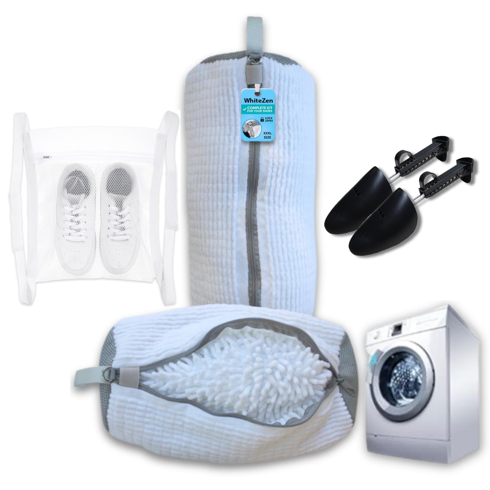 Laundry Shoe Bag 2-Pack for Washer & Dryer — Shoe Washing Machine Bag with