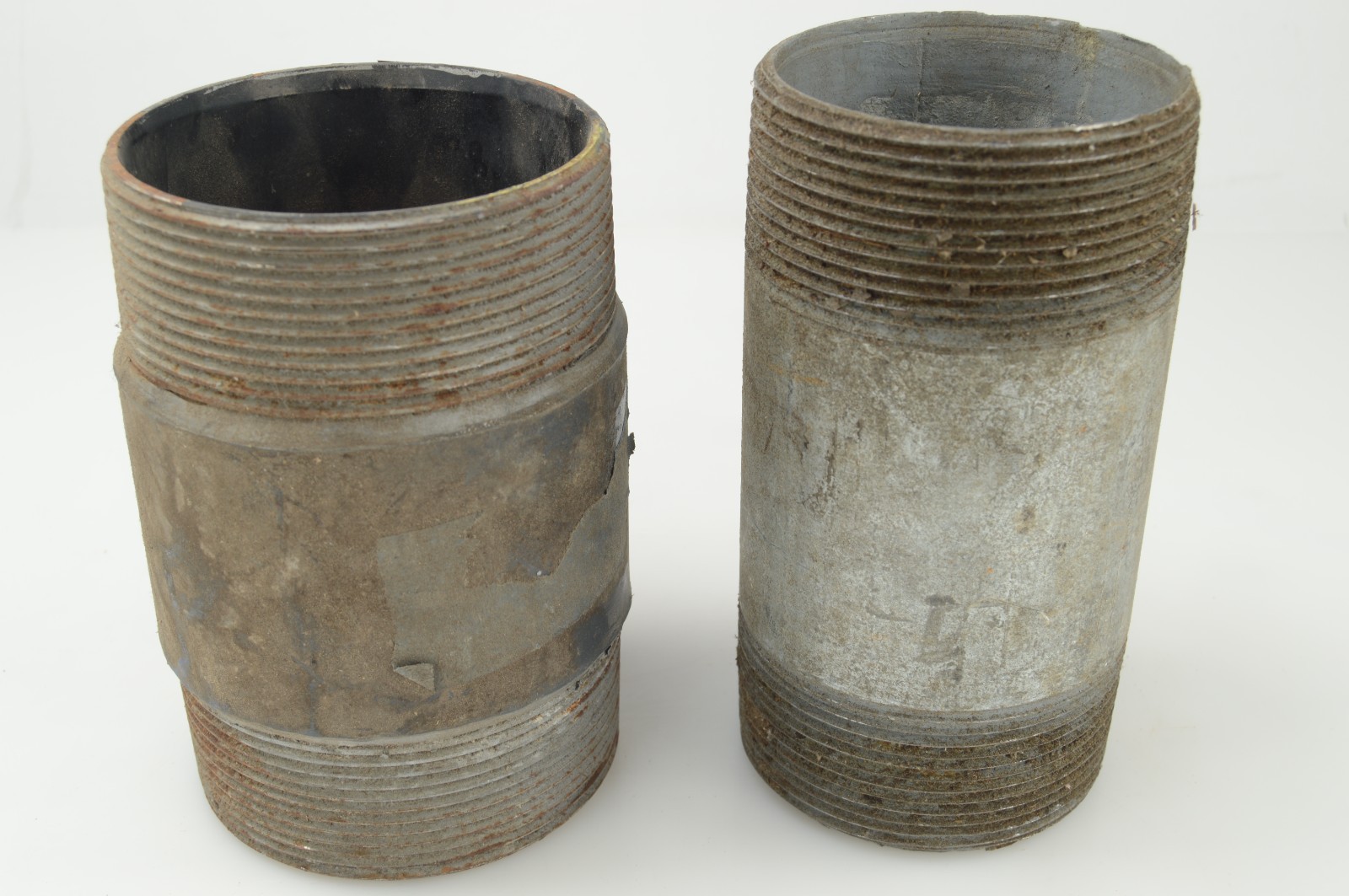 2x Galvanized Conduit Nipples 3″ x 6.5″ & 3.5″ x 6″
