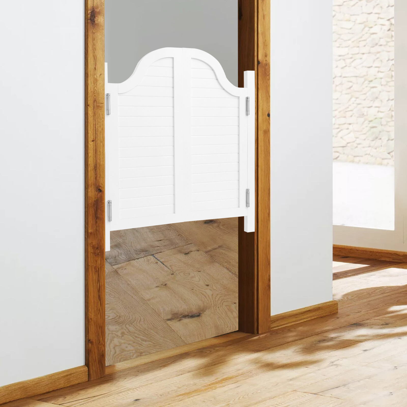 Partition Door Swing Solid Wood Door Partition Door for Shop Entrance White NEW