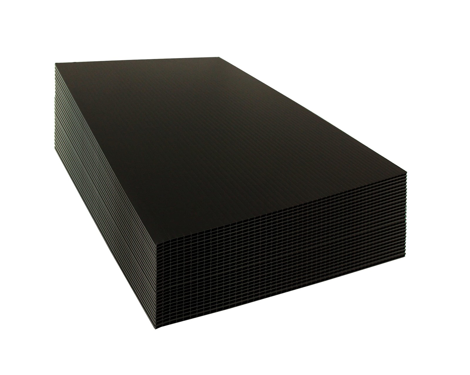 20×20 4mm Corrugated Plastic Sheets 50 Pack Black Lightweight, Blank Boards D…