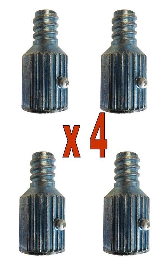 BROOM HANDLE ADAPTERS – (1″) METAL ADAPTERS – HANDLE EXTENSIONS – (4 – PCS)