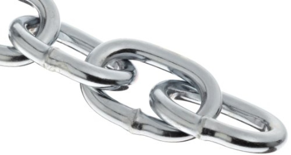 Campbell 0722957 Low Carbon Steel Passing Link Chain on Reel, Zinc Plated, 2/0 T