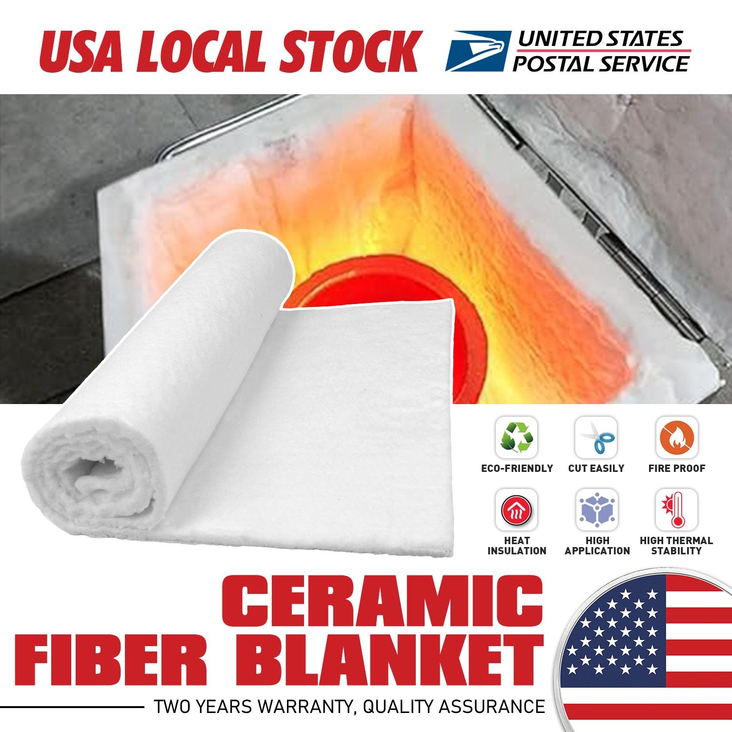 16″x24″/40x60cm High Temp Ceramic Fiber for Steam Pipe Heat Preservation
