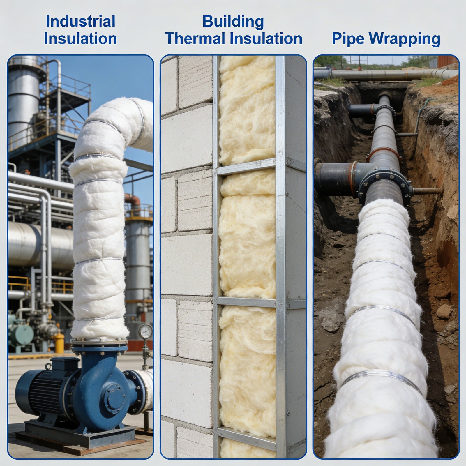 Universal 16″x24″ Ceramic Fiber for Industrial Pipe Heat Preservation 10mm
