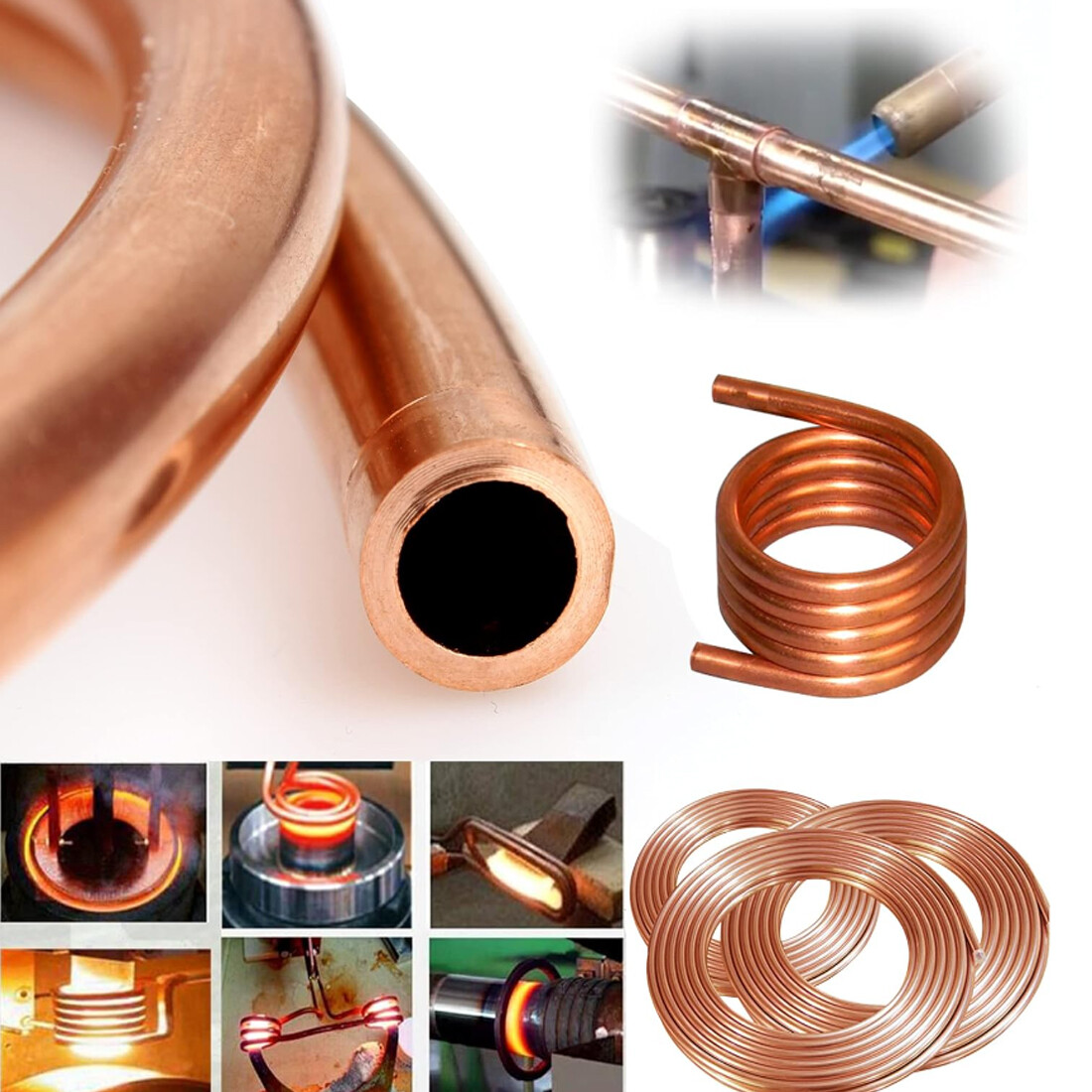 Copper Pipe/Tube ID 2mm – 12mm Tubing Pipe/Tube/Plumbing/Microbore/Water/Gas/DIY
