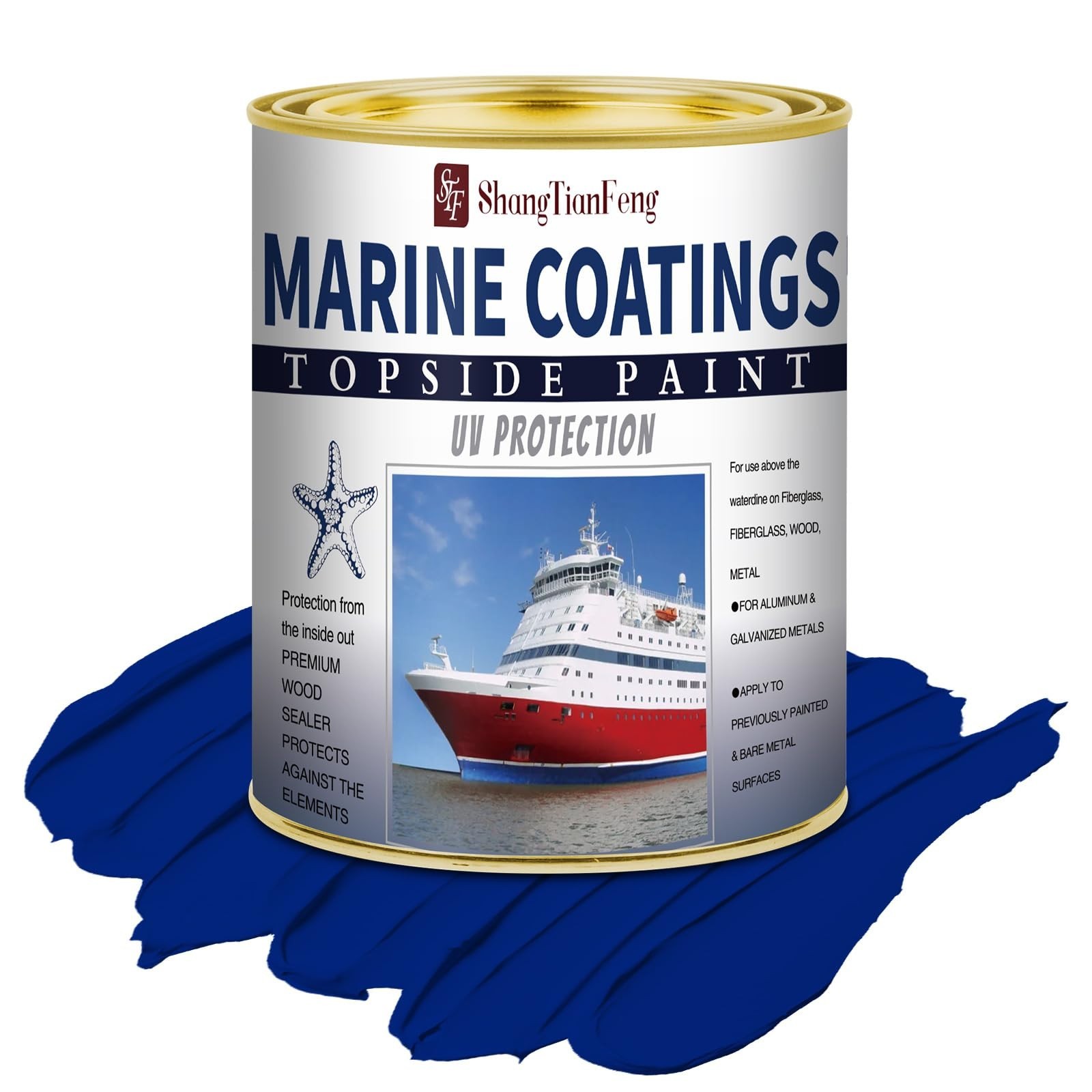 Marine Boat Paint 32oz Brilliant Navy Blue – Deck & Aluminum Boat Bottom Paint