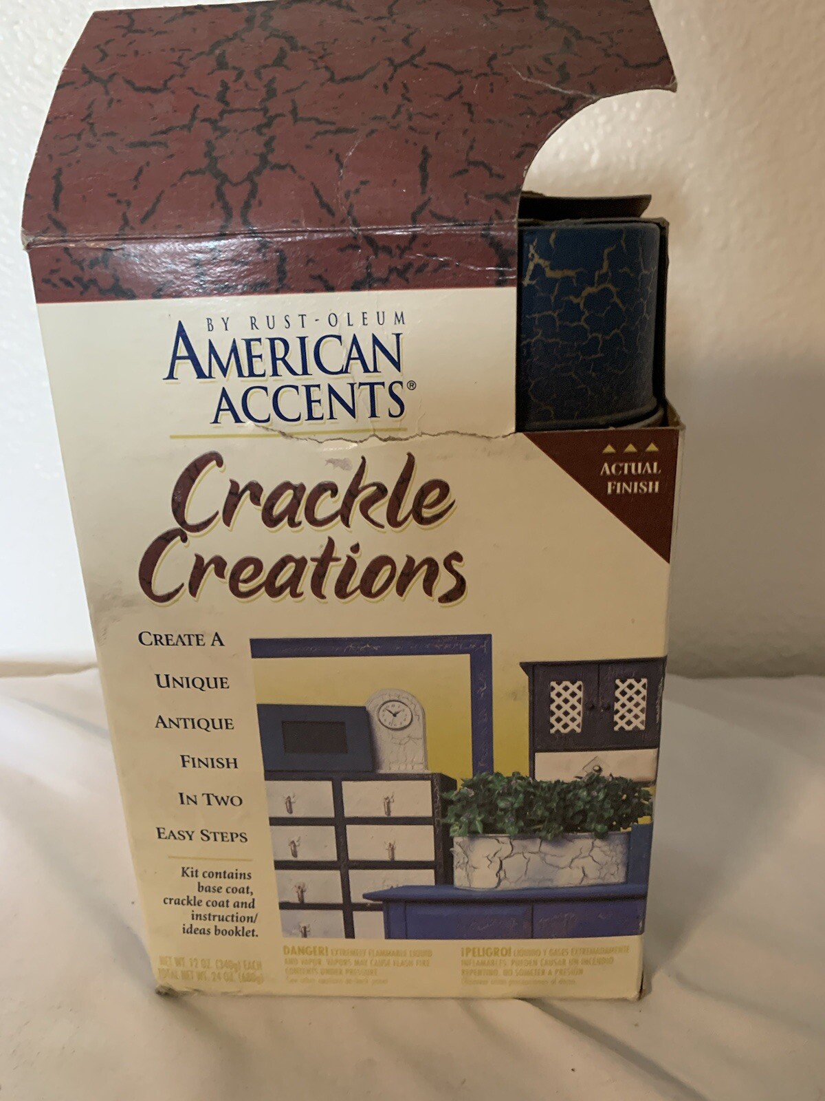 VTG 1997 American Accents Rust-Oleum crackle creations Custom Paint New