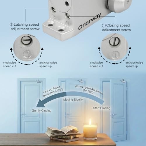 Automatic Door Closer Hydraulic Soft Close Adjustable Speed For Home Office