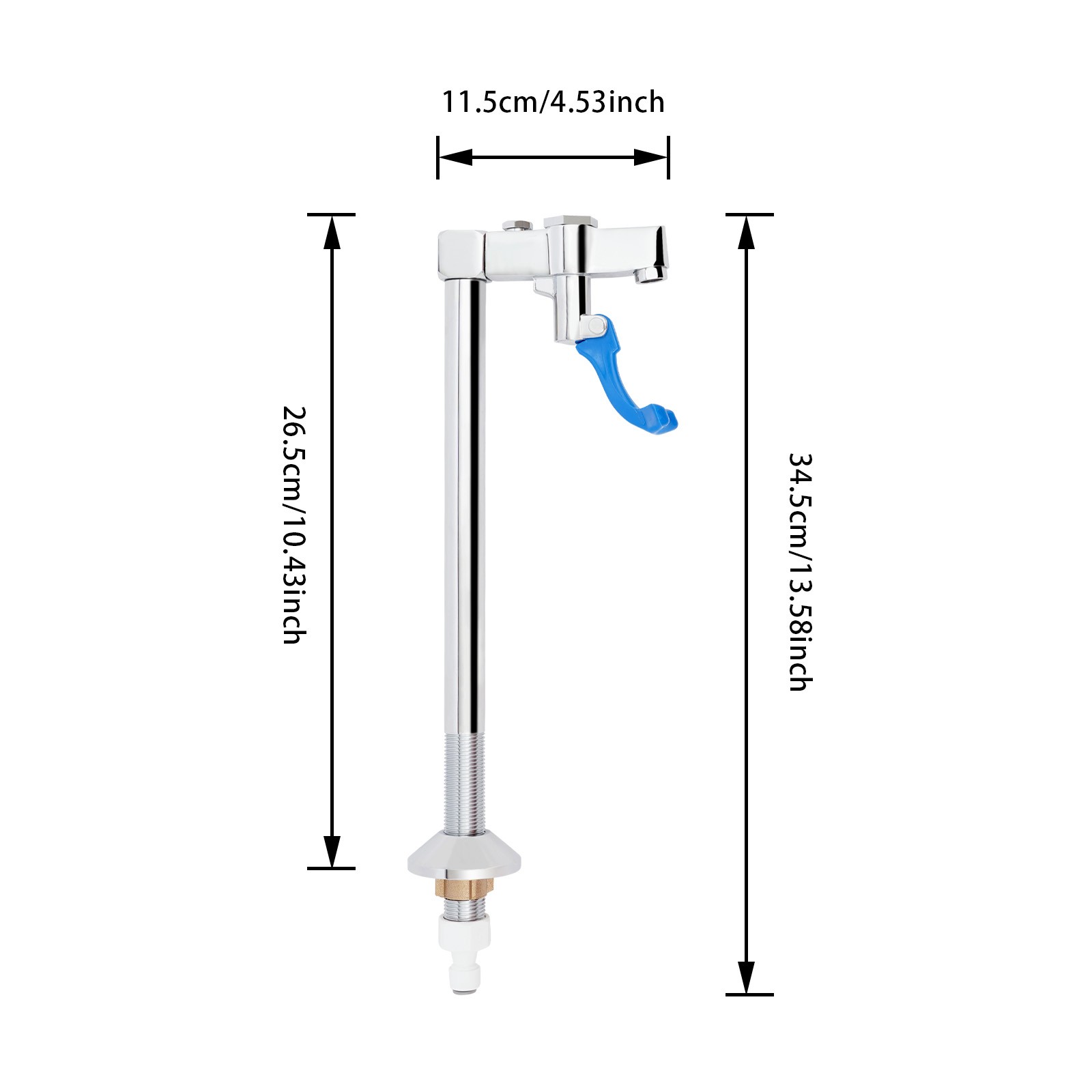 Glass Filler Faucet for Cafes, Adjustable Faucet, Push Back Water Station Faucet