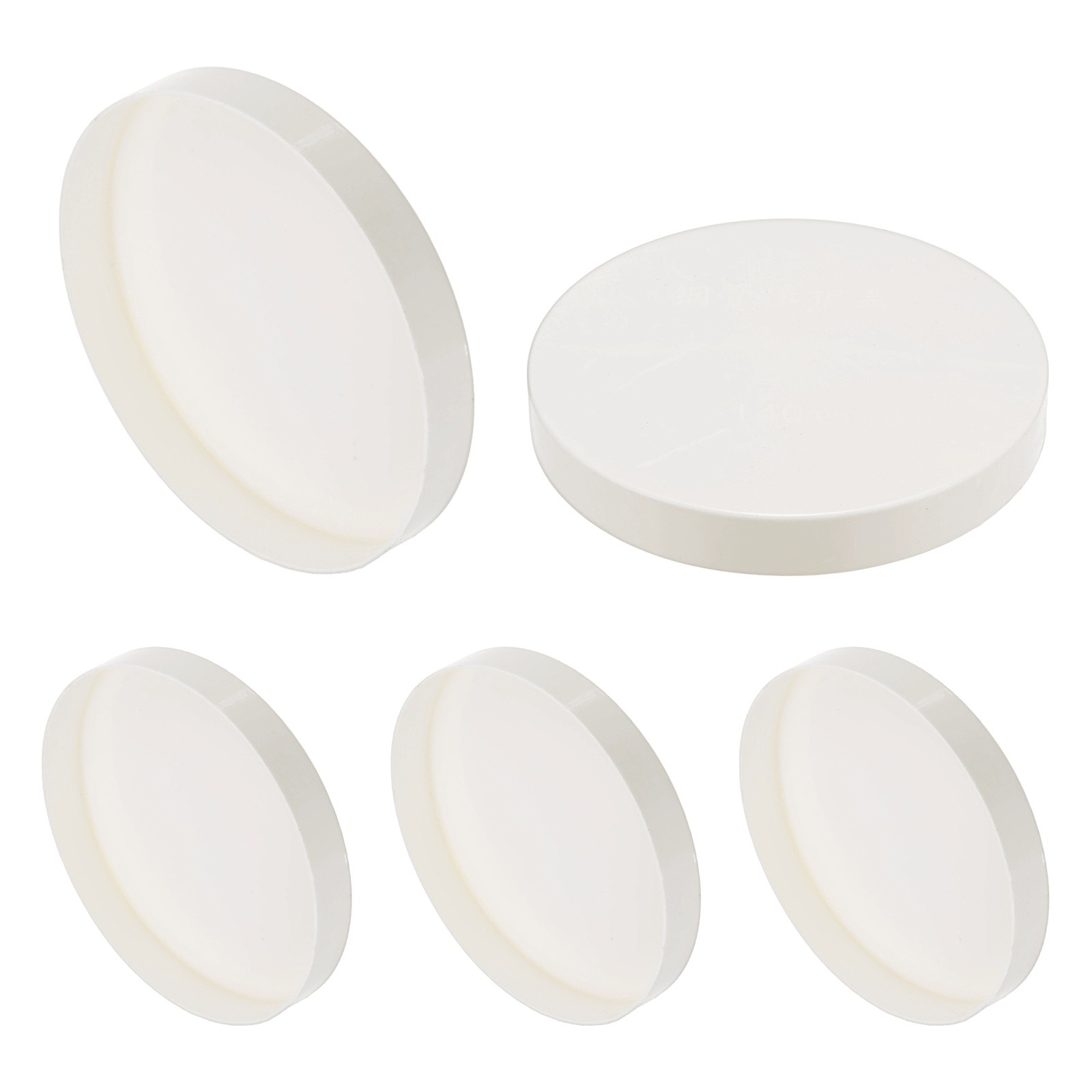 5-Pack PVC Pipe End Cap Plug, 5.5 Inch PVC Plug Coupling Pipe Fitting Socket