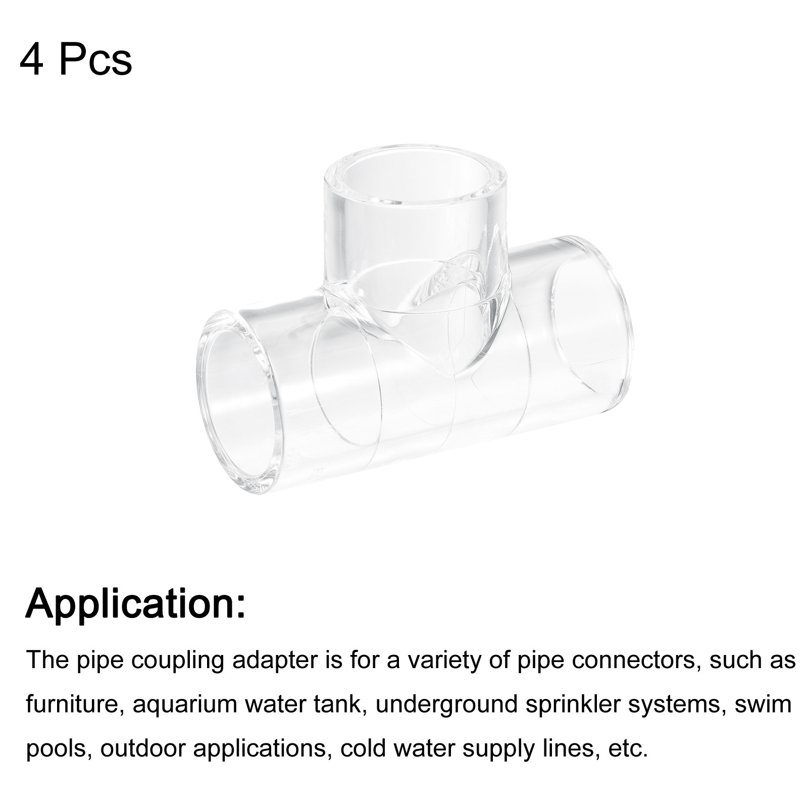 4Pcs Pipe Elbow Connector, 20mm/0.79″ 3 Way Elbow T-Shaped for Aquariums