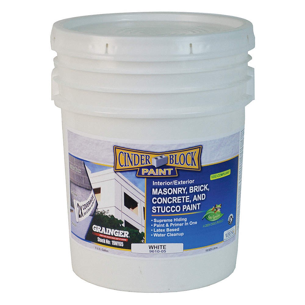 RAE 9610-05 Exterior Paint,White,5 gal. 19NY65