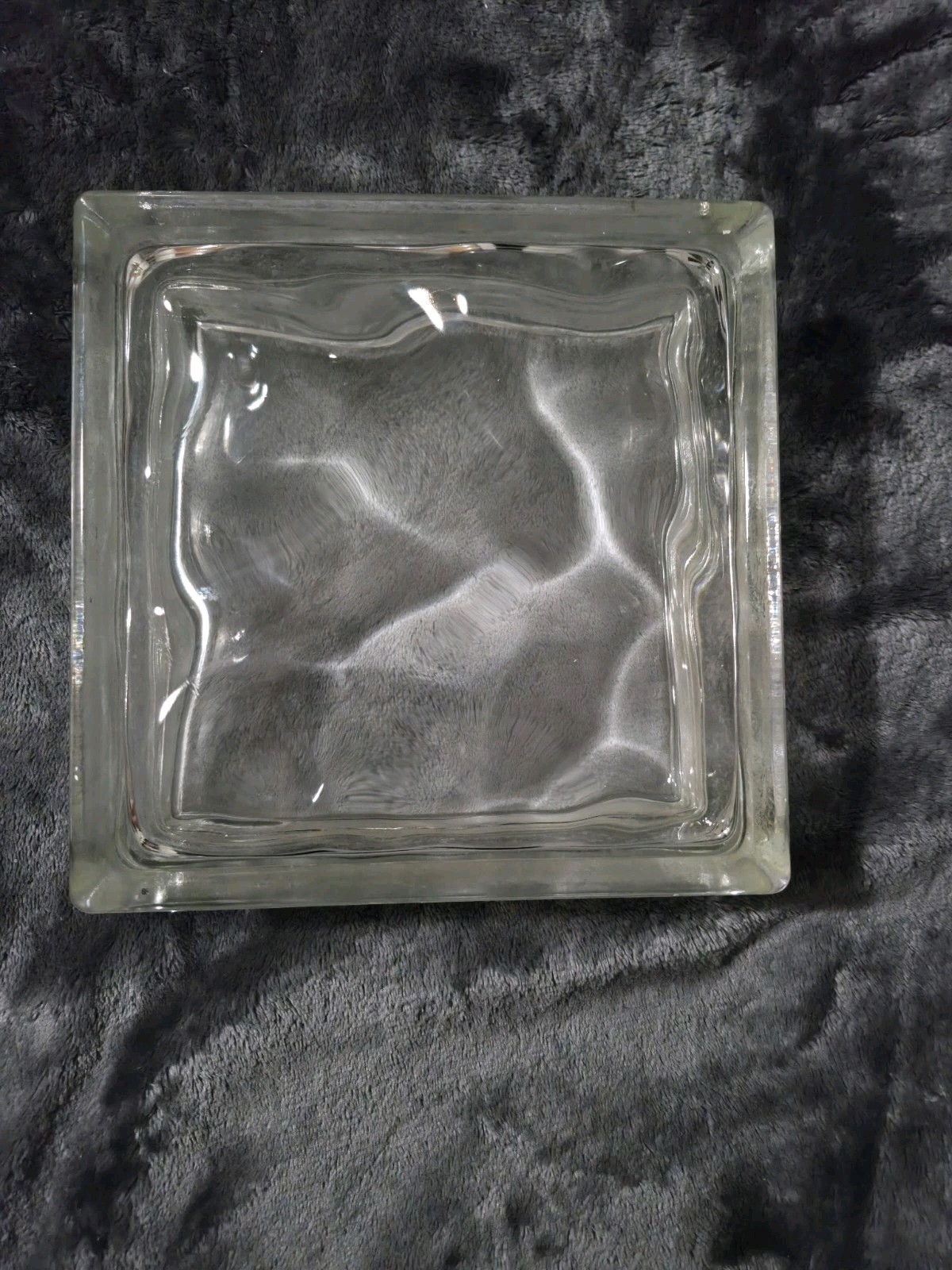 Architechtural Glass Block Clear Wavy Hollow 7 3/4 X 7 3/4 X 3 1/8
