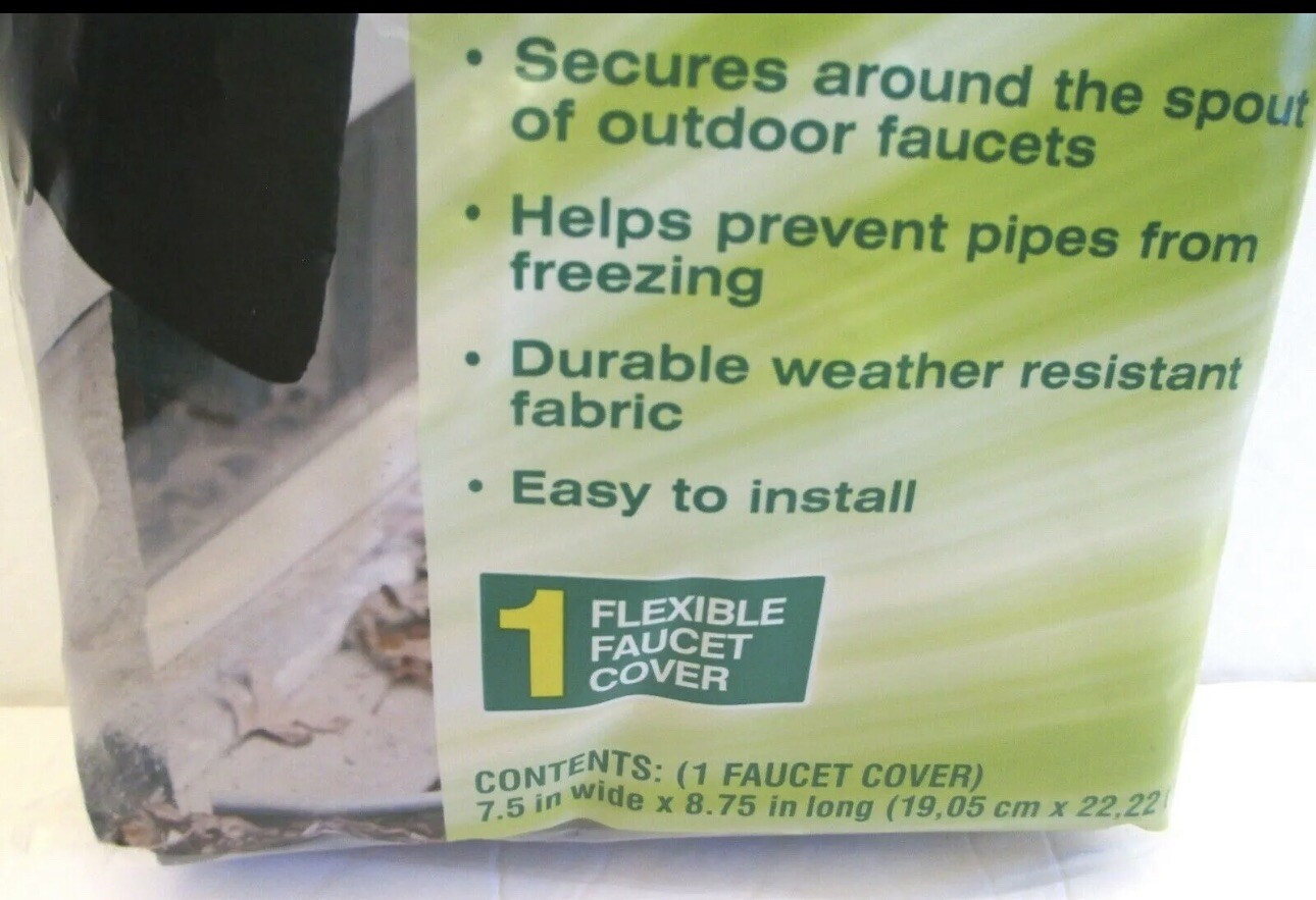 Duck Brand Soft Flexible Insulated Faucet Cover Protects Pipes Lot Of 2 New Bag