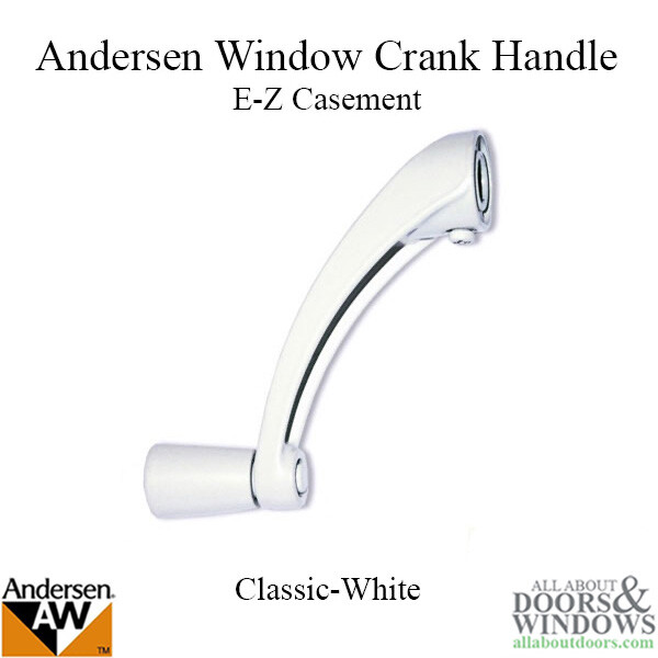 Andersen Window Improved/E-Z Casement Crank/Handle- Classic Style – White