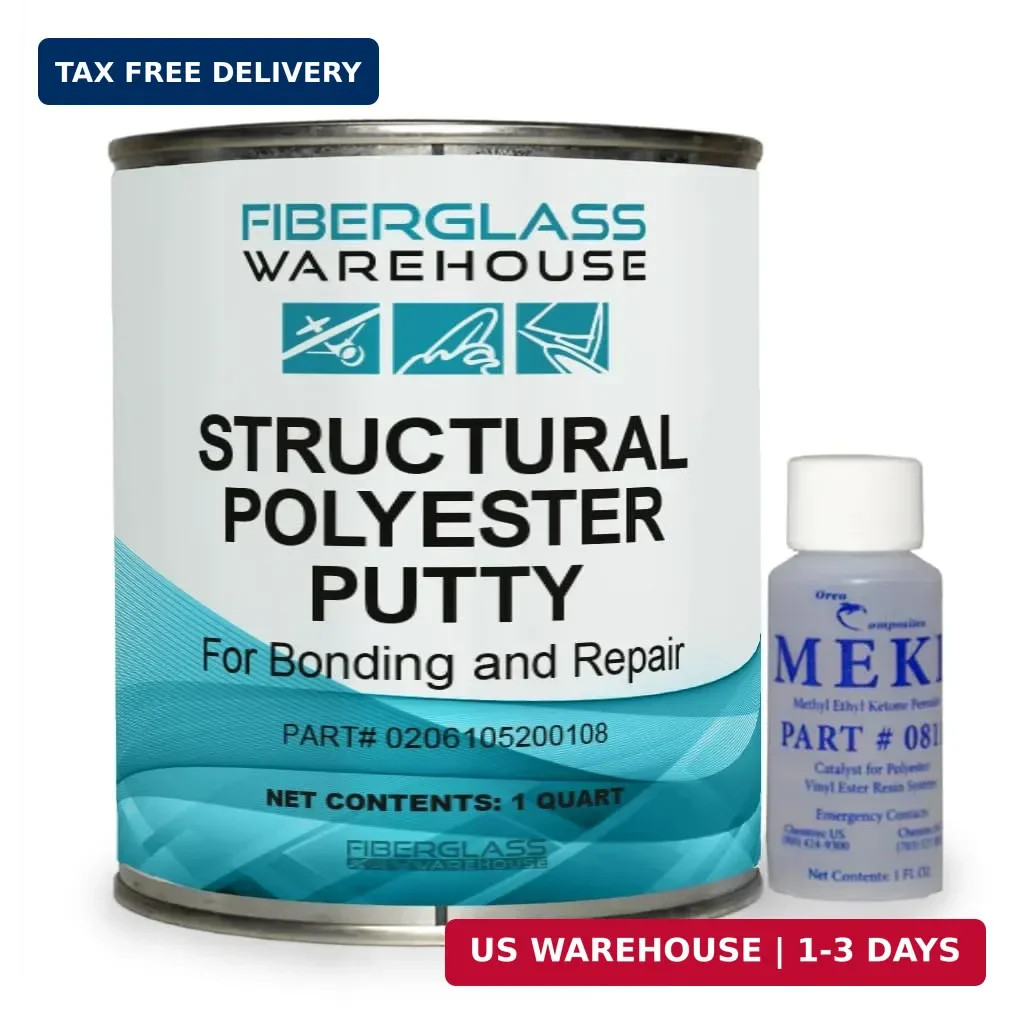 Structural Polyester Putty for Bonding and Repair – Filled with Fiberglass Fiber