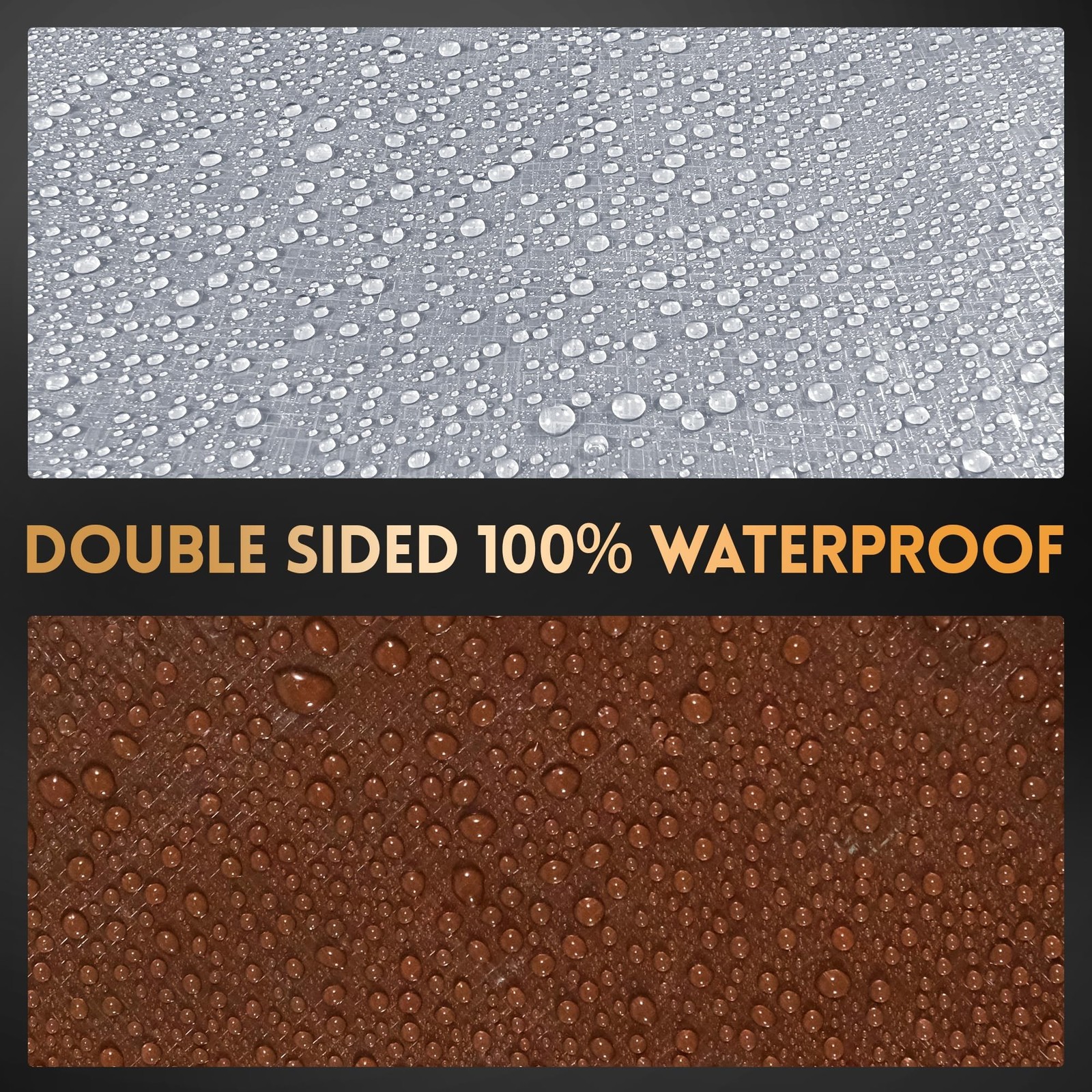 Tarp 12×12 ft Heavy Duty 10mil Silver/Brown 100% Waterproof High Durability M…