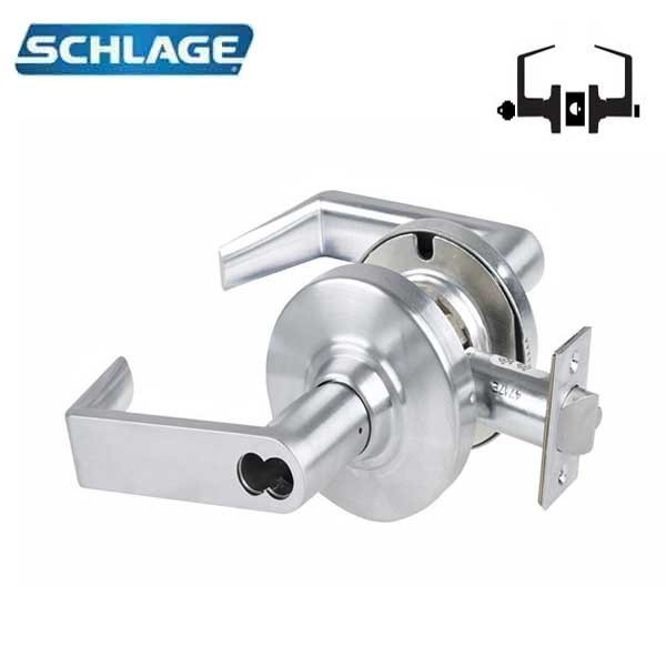 Schlage ND50BD Commercial Lever Set Entrance Office Less SFIC Satin Chrome